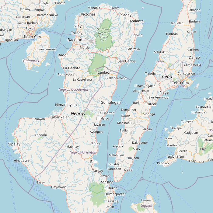 Mapa de las fuentes de los datos