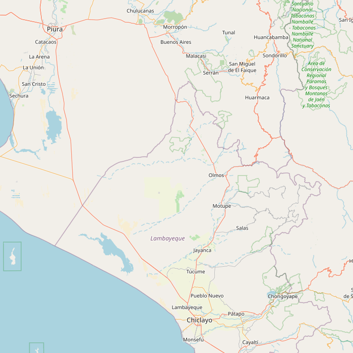 Mapa de las fuentes de los datos