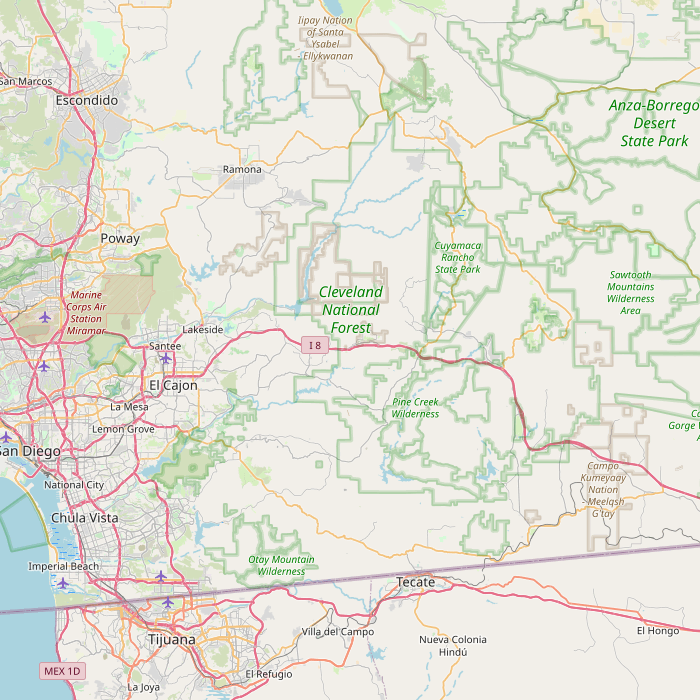 Mapa de las fuentes de los datos