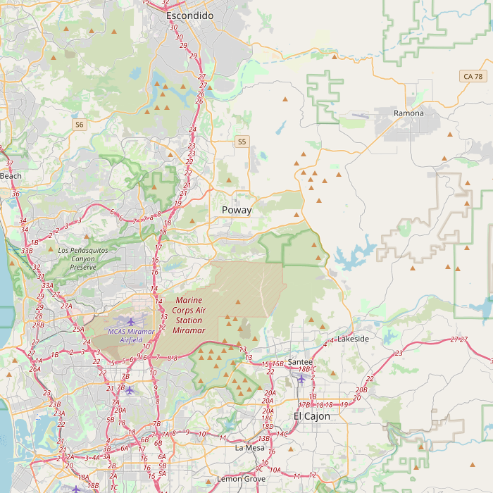 Mapa de las fuentes de los datos