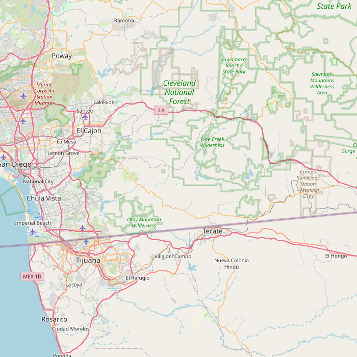 Mapa de las fuentes de los datos