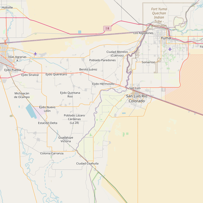 Mapa de las fuentes de los datos