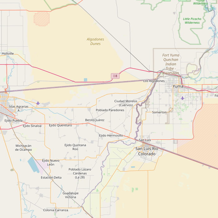 Mapa de las fuentes de los datos