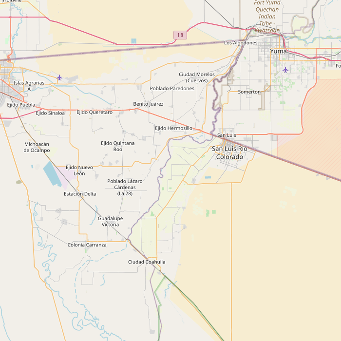 Mapa de las fuentes de los datos