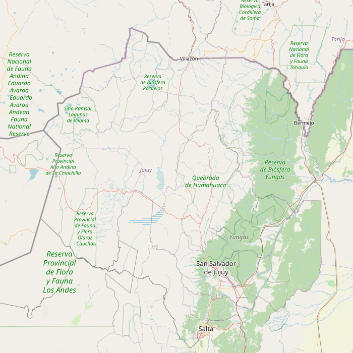 Mapa de las fuentes de los datos