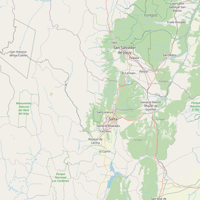 Mapa de las fuentes de los datos