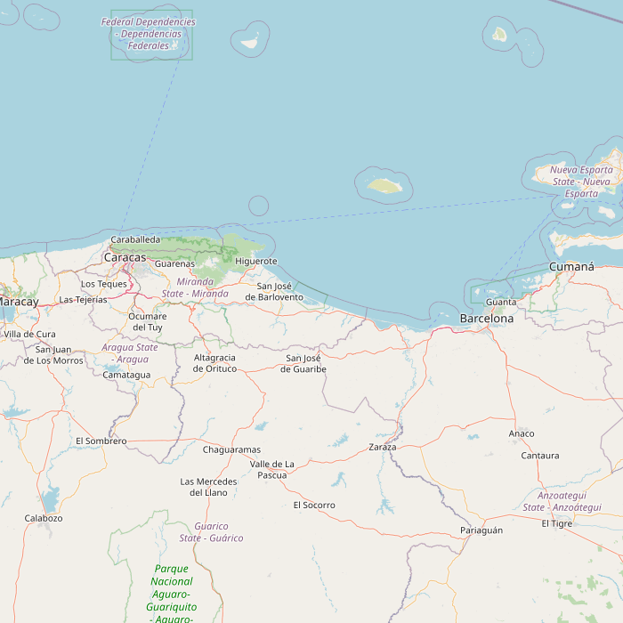Mapa de las fuentes de los datos