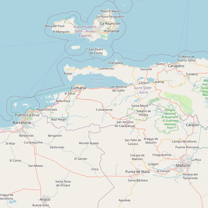 Mapa de las fuentes de los datos