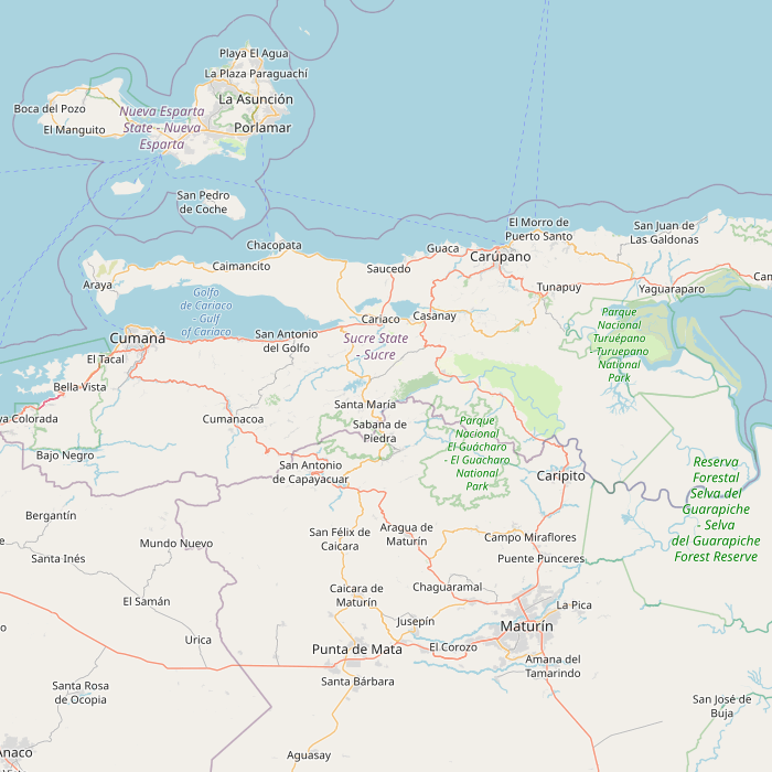 Mapa de las fuentes de los datos