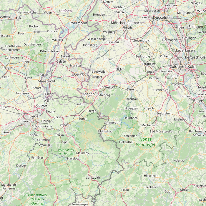 Mapa de las fuentes de los datos